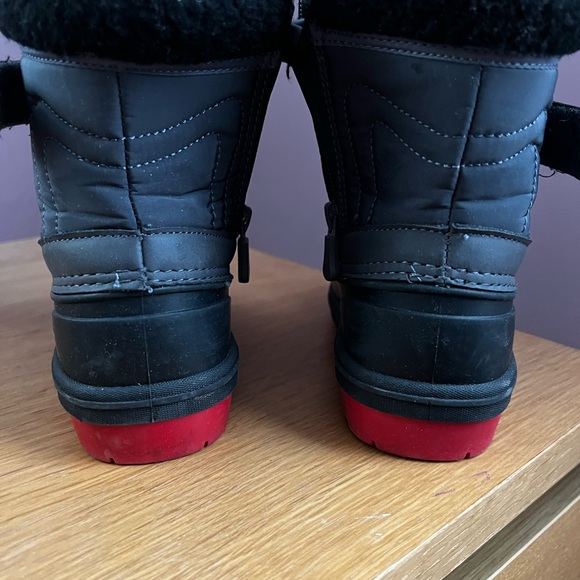 Thermolite Kids Snow Boots Boy Girl - SIZE 10- Red rubber bottom - Picture 2 of 5